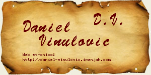 Daniel Vinulović vizit kartica